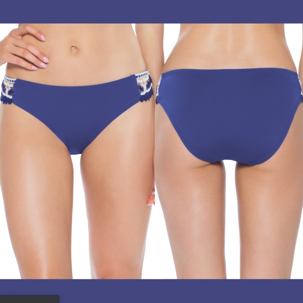 NEW Becca‎ Delilah Scallop Trim Tab Side Hipster Bikini Bottom [SZ XL ]
